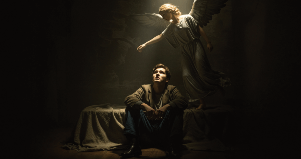 an angel appears before a distressed man - walking in faith - miracle - healed - rick thomas