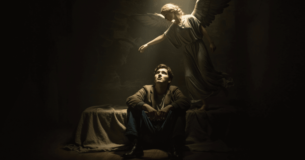 an angel appears before a distressed man - walking in faith - miracle - healed - rick thomas