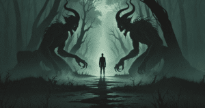 demons surround the path to light in a forest - the miracles of healing and pastor steve kim understanding of faith over fear