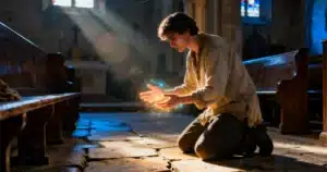 Angelic encounter with divine touch in church - miraculous healing