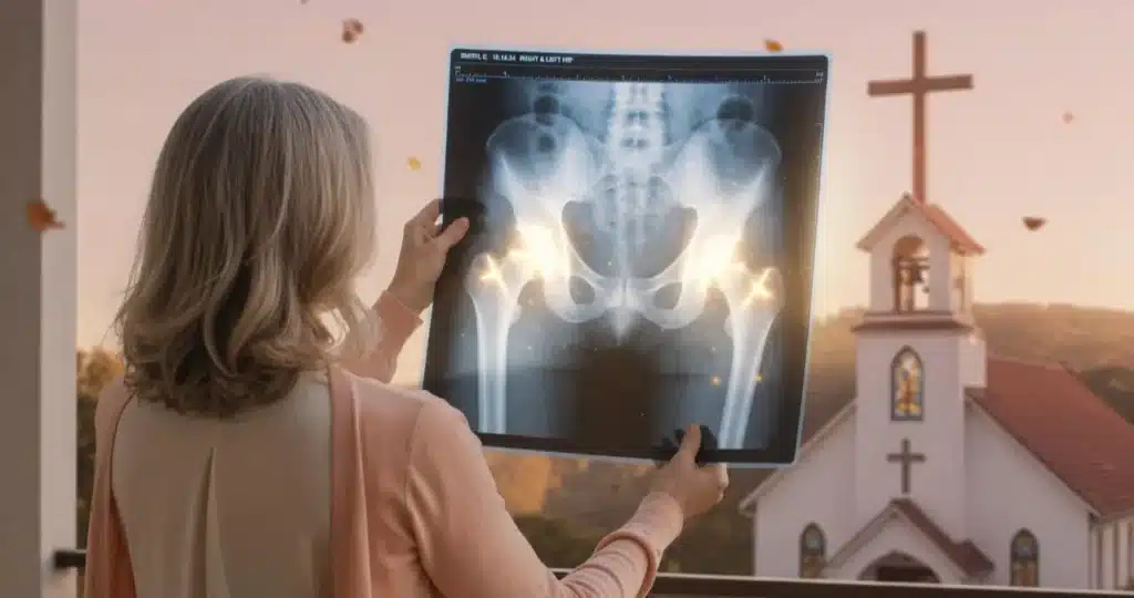 Ginny sharing testimony of creative miracle where Jesus grew new bone after Stage 4 cancer