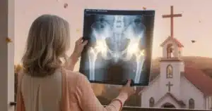 Ginny sharing testimony of creative miracle where Jesus grew new bone after Stage 4 cancer