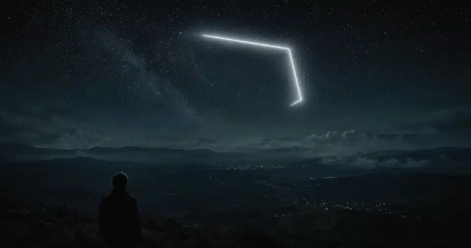Night sky over a quiet acreage, illustrating why UFOs aren't aliens
